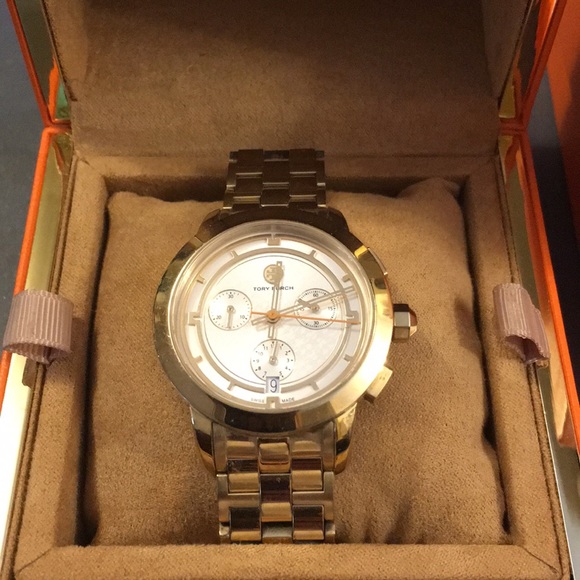 Tory Burch Jewelry - Tory Burch Chronographic Stainless Steel Watch